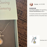 Sunflower Ash Pendant Urn - Love Charms™ Option