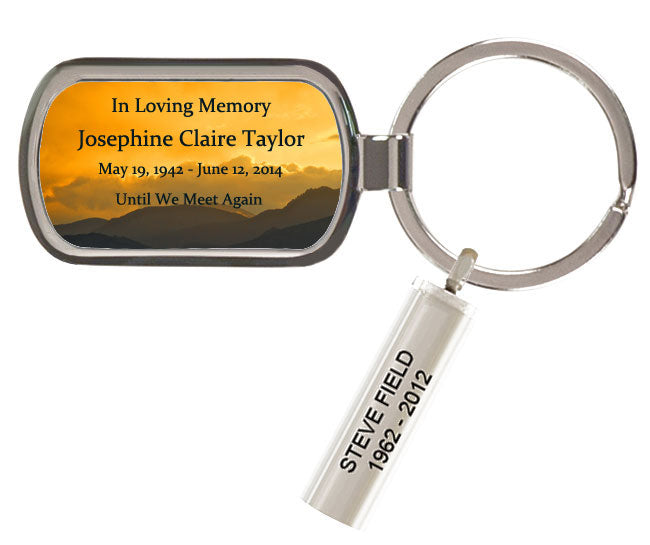 Sunset on the Hills Keychain Urn