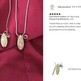 Surf Board Cremation Ash Urn - Love Charms™ Option