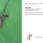 Surf Board Cremation Ash Urn - Love Charms™ Option