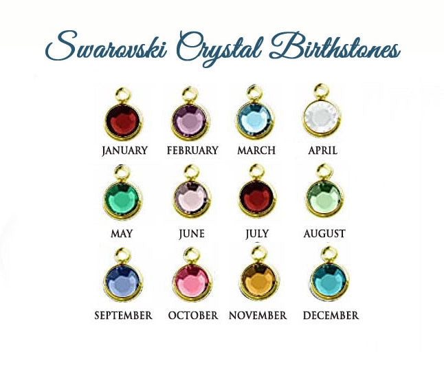 Gold Love Charms - Birthstone Option