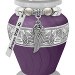 Purple Swirl Keepsake Urn - Love Charms® Option - Engraving Option