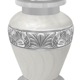 White Swirl Keepsake Urn - Love Charms® Option - Engraving Option