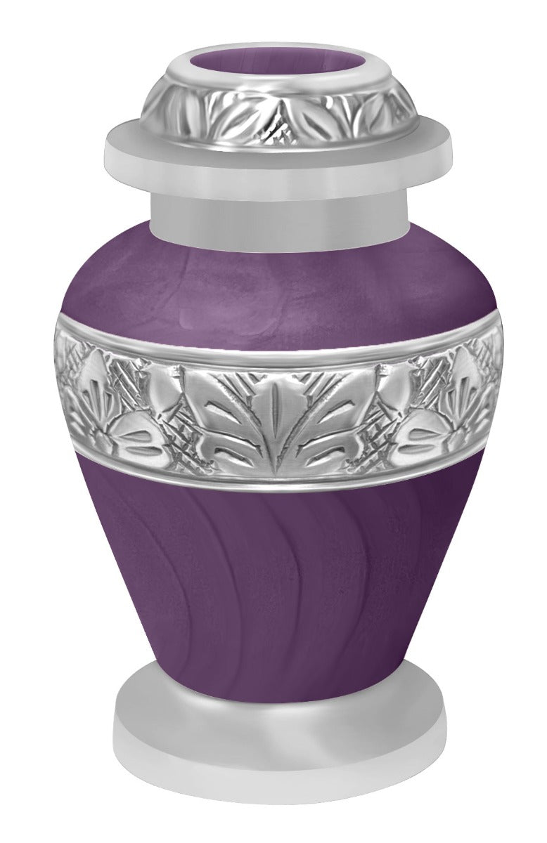Purple Swirl Keepsake Urn - Love Charms® Option - Engraving Option