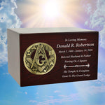Masonic & OES Emblem Wood Cremation Urns - Free Laser Engraving