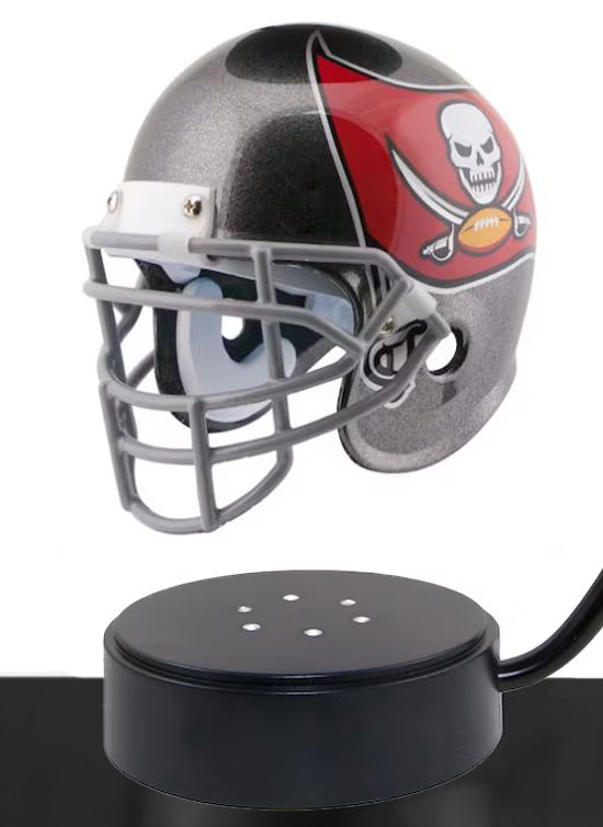 Football Adult or Medium Cremation Urn & Tampa Bay Buccaneers Hover Helmet Décor - Free Engraving