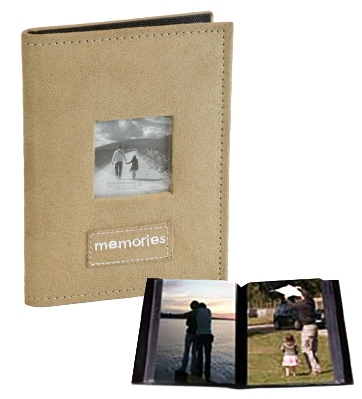 Navy Blue Funeral Guest Book Tan Photo Album & Pen