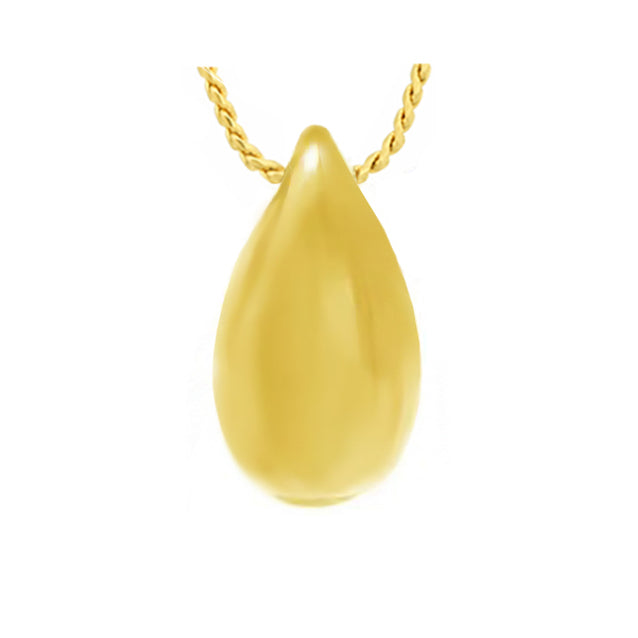 Large Teardrop 10KT Gold Cremation Jewelry Urn  - SHIPS NOW