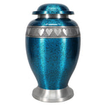 Teal Pewter Hearts Cremation Urn - Pro Diamond Engraving