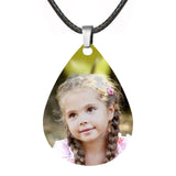 Teardrop Stainless Photo Jewelry Pendant- Love Charms Option
