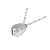 Teardrop Silver Pendant Urn Open