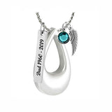 Teardrop Slider Necklace Urn - Love Charms Option