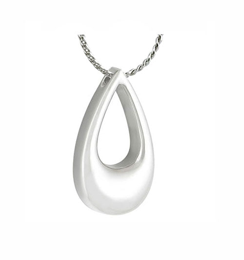 Teardrop Slider Necklace Urn - Love Charms Option