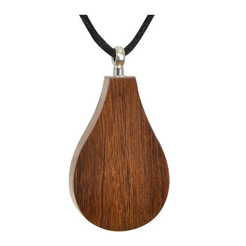 Teardrop Walnut Cremation Necklace Urn