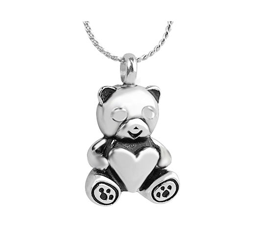Baby Bear Ash Urn Pendant - Love Charms Option