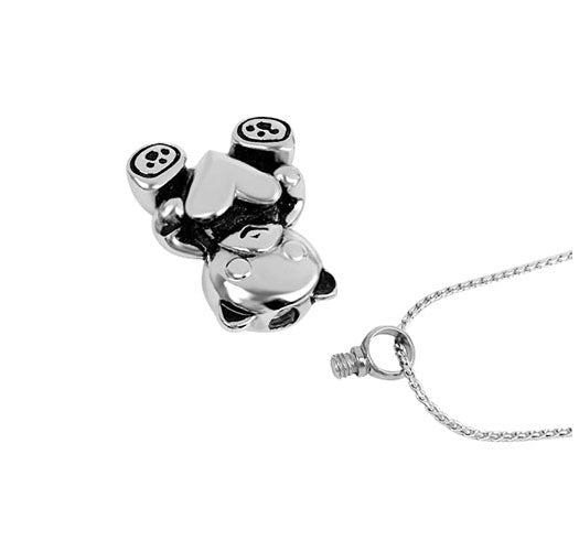 Baby Bear Ash Urn Pendant - Love Charms Option