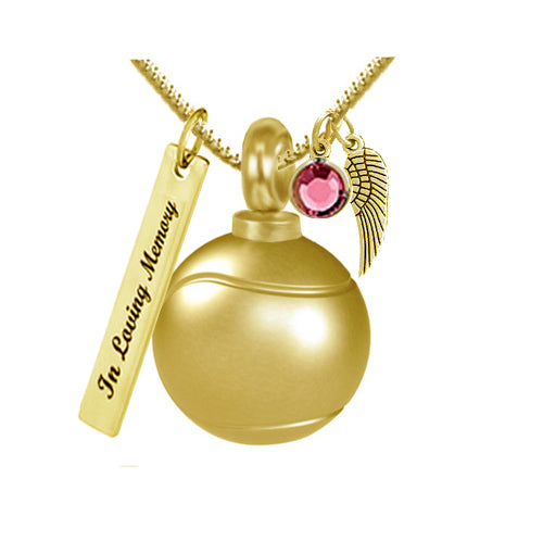 Tennis Ball Cremation Urn - Love Charms™ Option