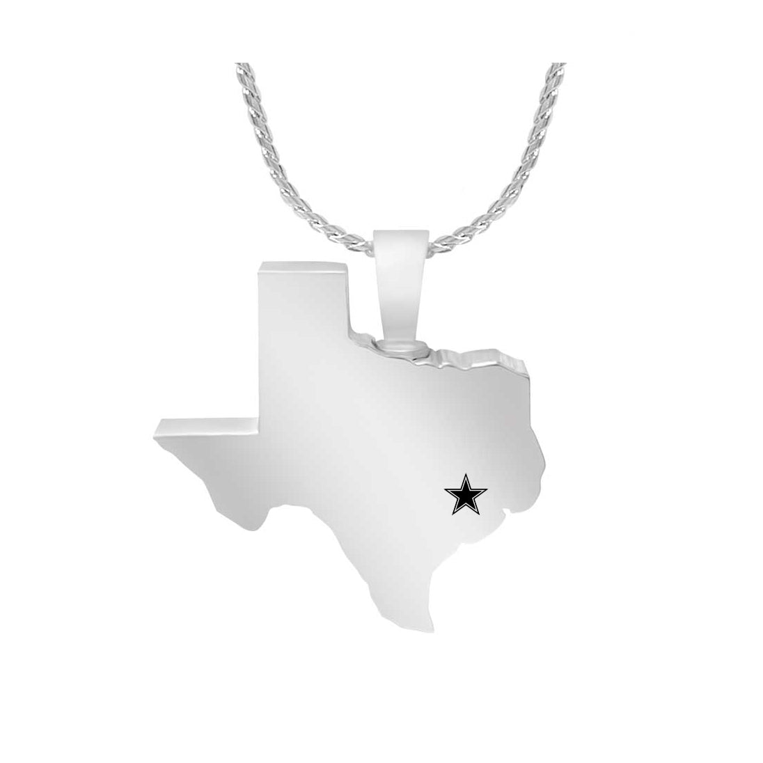 Texas State Cremation Jewelry Urn - Love Charms® ~ Engrave A Star Options
