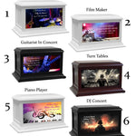 The Arts, Music, Painting, Podcaster & Weed Adult or Medium Wood Keep The Memory® Cremation Urn 