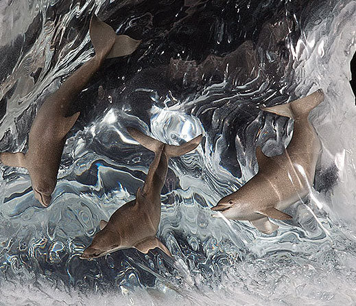 The Wave Lucite Art Cremation Urn