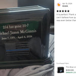 Thin Blue Line Police Monarch Black Granite Adult Cremation Urn