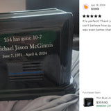 Thin Blue Line Police Monarch Black Granite Adult Cremation Urn