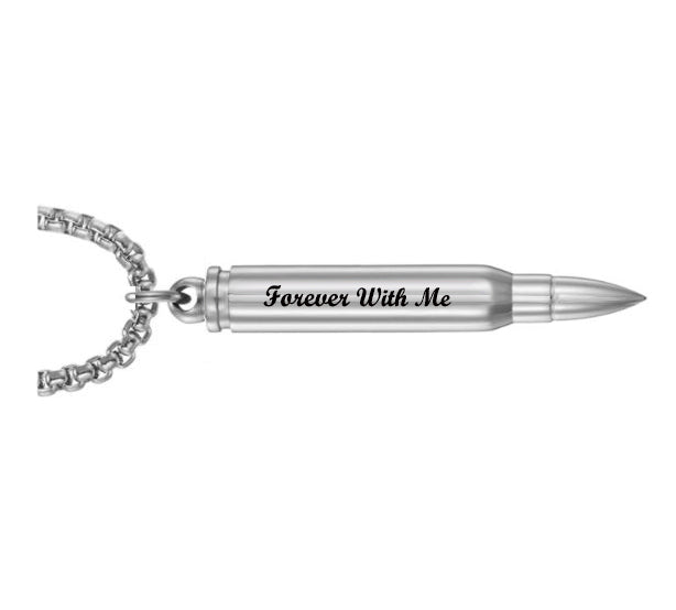 222 Caliber Bullet Pendant Urn - Love Charms® Engraving Option