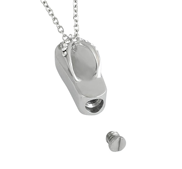 Crystal Flip Flop Ash Pendant Urn 