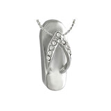 Crystal Flip Flop Ash Pendant Urn - Love Charms Option