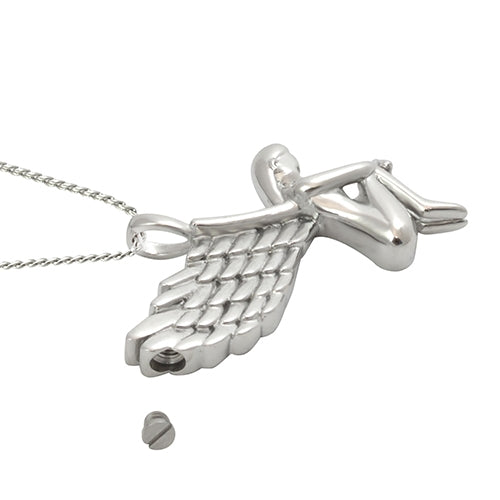 Angel of Protection Ash Cremation Jewelry Urn - Love Charms Option