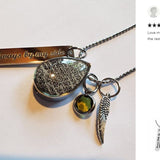 Thumb Print Teardrop Pendant Jewelry Urn - Love Charms® Option