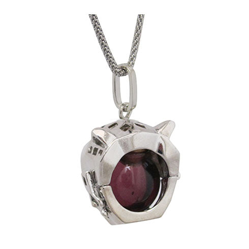 Tiger Head Burgundy Glass Ash Pendant Urn