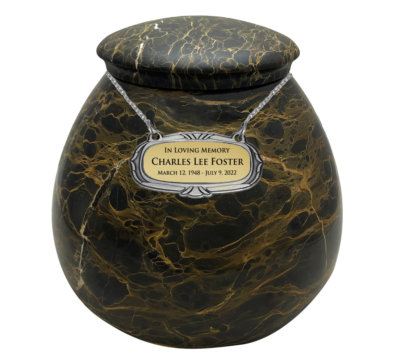 Tiger's Eye Genuine Marble Adult Urn