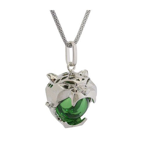 Tiger Head Green Glass Ash Pendant Urn