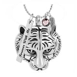 Tiger Head Ash Jewelry Urn - Love Charms™ Option