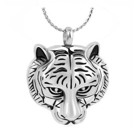 Tiger Head Ash Jewelry Urn - Love Charms™ Option