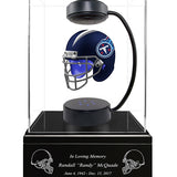 Football Cremation Urn & Tennessee Titans Hover Helmet Décor