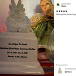 Too Perfect For Earth Cream Cultured Marble Baby Urn - Handmade USA Urn