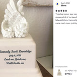 Too Perfect For Earth Cream Cultured Marble Baby Urn - Handmade USA Urn