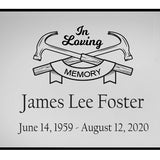 Crossed Tool Name Plates For Cremation Urns
