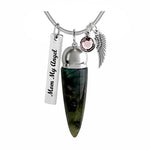 Tourmaline Crystal Cremation Jewelry Urn - Love Charms™ Option