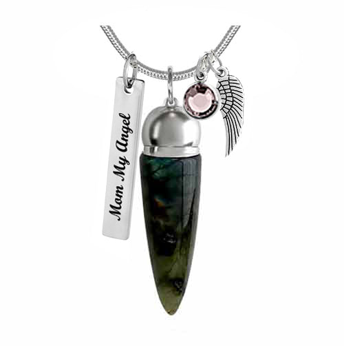Tourmaline Crystal Cremation Jewelry Urn - Love Charms™ Option