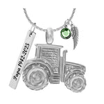 Farmer's Tractor Stainless Jewelry Ash Urn - Love Charms® Option
