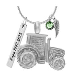 Farmer's Tractor Stainless Jewelry Ash Urn - Love Charms® Option