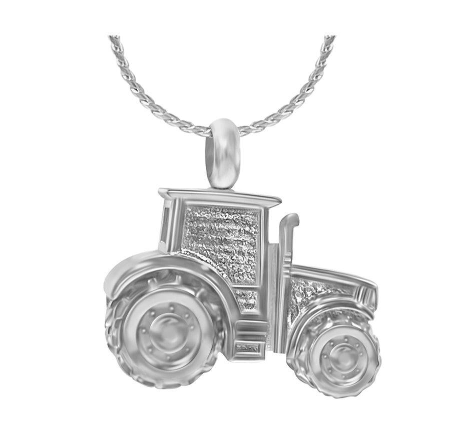 Farmer's Tractor Stainless Jewelry Ash Urn - Love Charms® Option