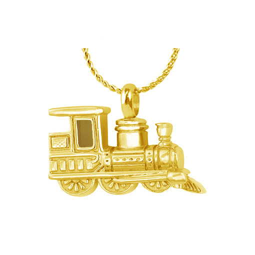 Train Gold Pendant Urn - Love Charms™ Option 
