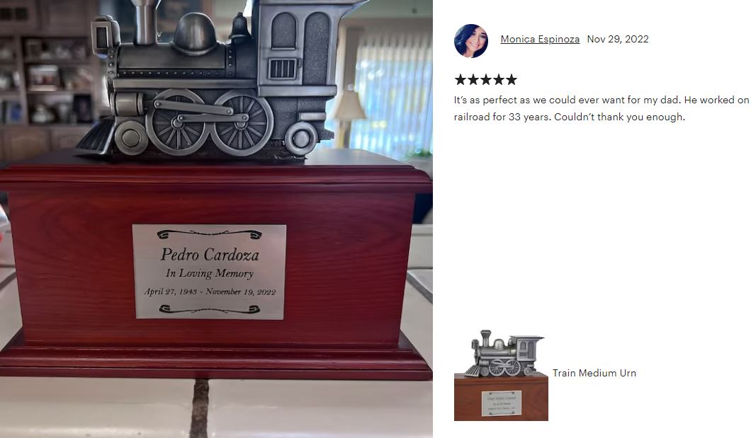 Train Medium Cremation Urn