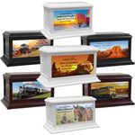 Trains, Farming, Cowboys, Animals, Natural Parks Adult or Medium Wood Keep The Memory® Cremation Urn