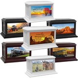 Trains, Farming, Cowboys, Animals, Natural Parks Adult or Medium Wood Keep The Memory® Cremation Urn