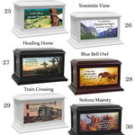 Trains, Farming, Cowboys, Animals, Natural Parks Adult or Medium Wood Keep The Memory® Cremation Urn